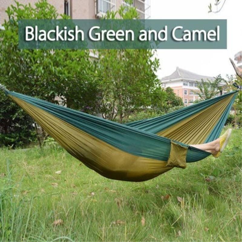 Black green + camel Backpacking Hammock Portable