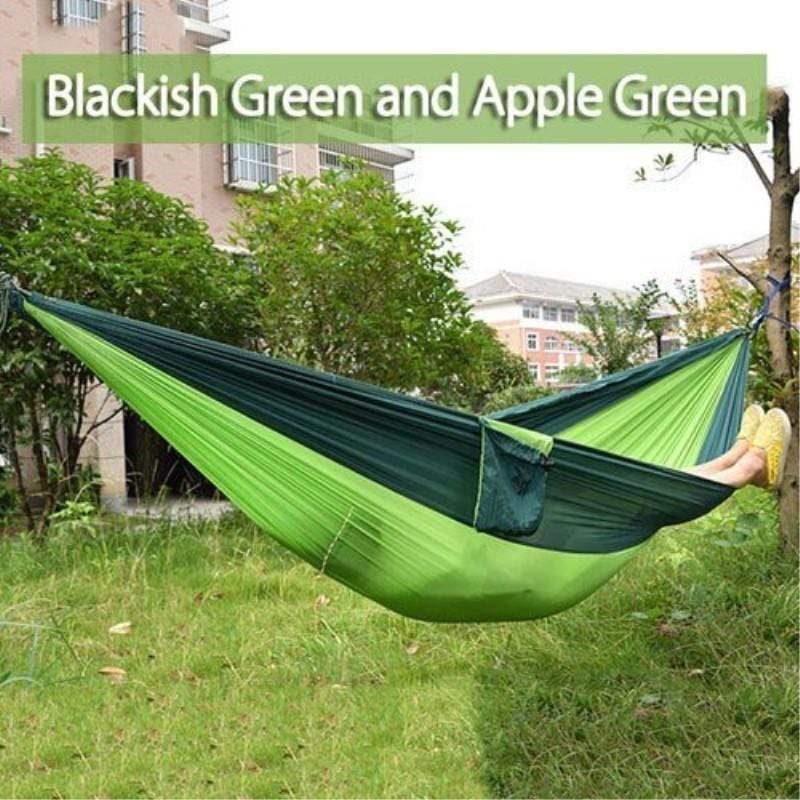 Black green + apple green Backpacking Hammock Portable