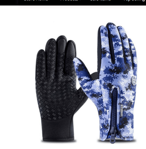 Camouflage 2pcs / XL / Zipper Outdoor Waterproof Gloves Windproof Warm Fleece Mountaineering Gloves