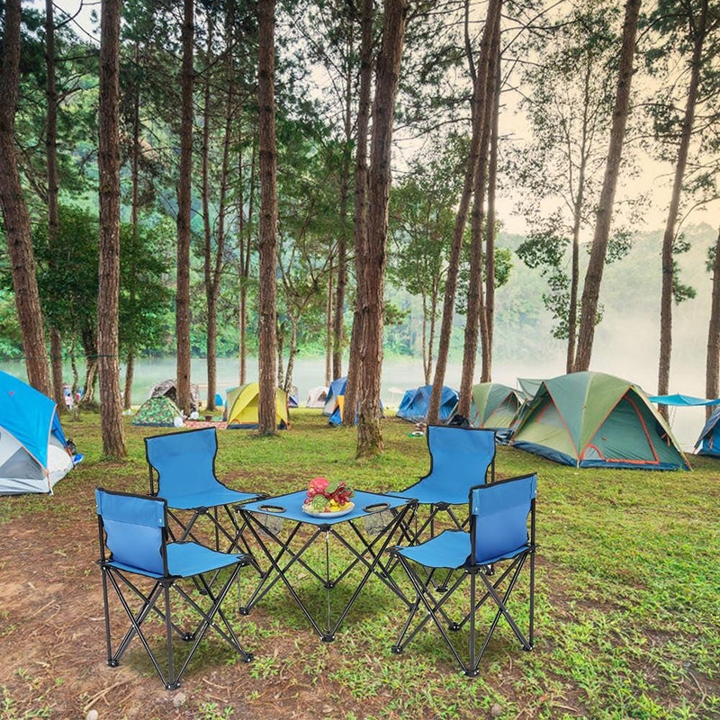 Oxford Cloth Camping Folding Table and Chair Set