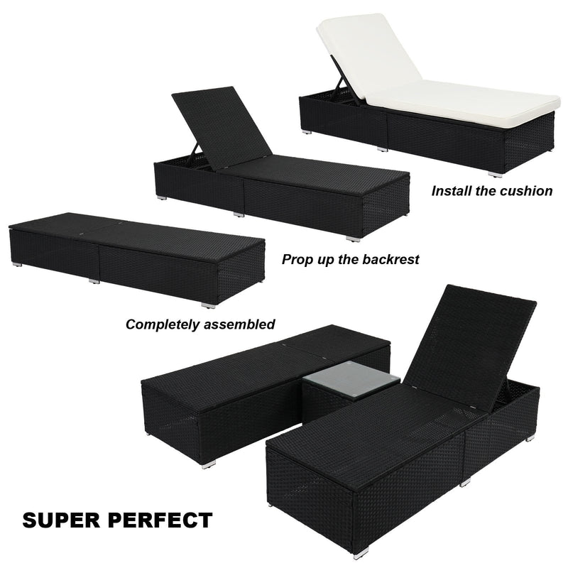 Three-Piece Flat Bed
