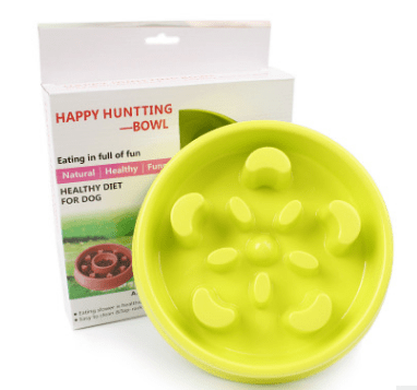 Green / D Pets Food Water Feeding Bowl