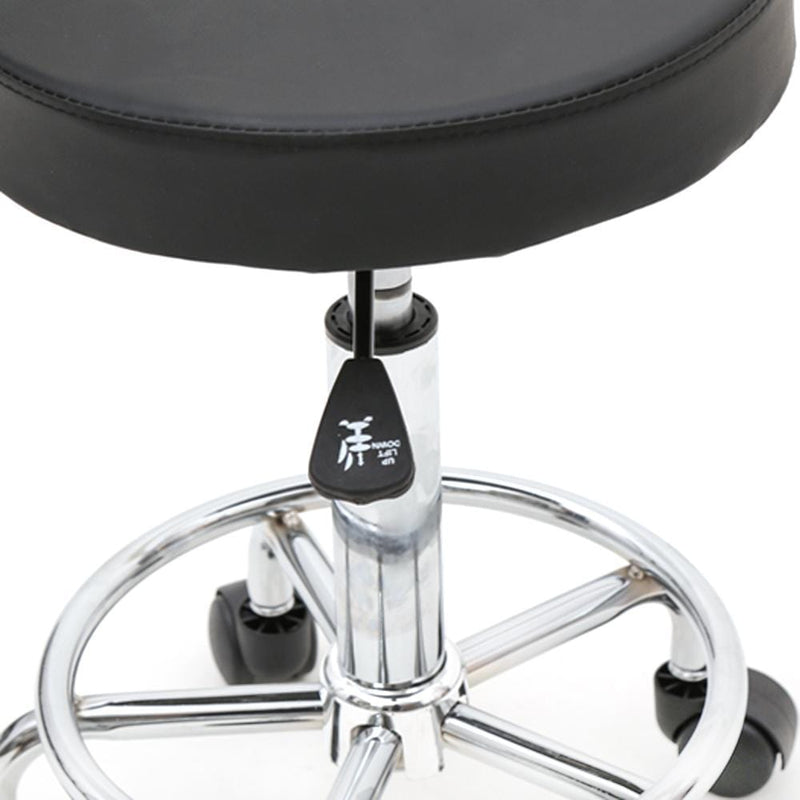 Round Shape Adjustable Salon Stool Black