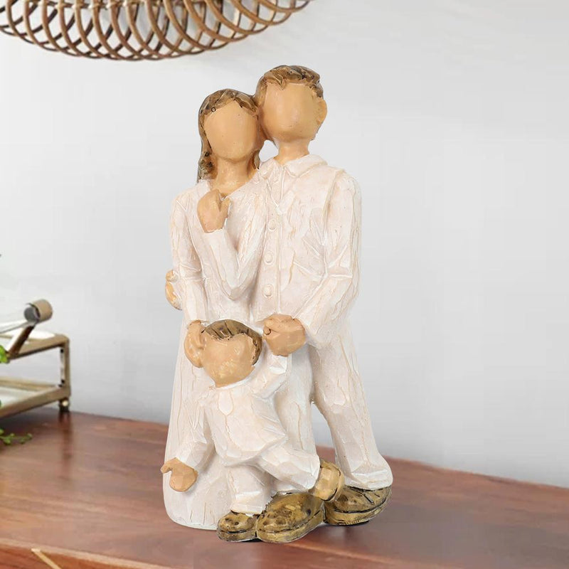 Three Members Family Sculpture Creative Family Figurines