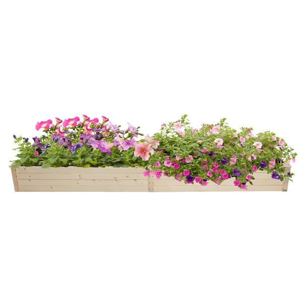 Wooden Planting Frame Double Grid Ground Type