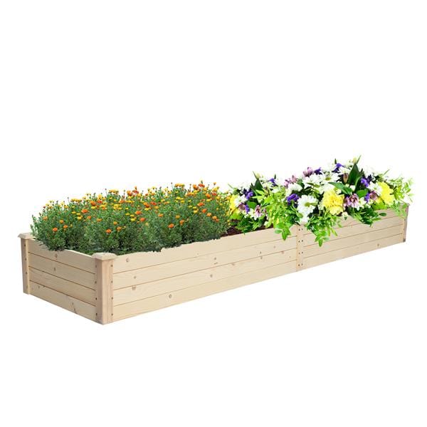 Wooden Planting Frame Double Grid Ground Type